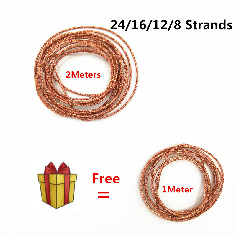 Copper Wire Roll - 2mフリー編組銅ケーブル,12/8 